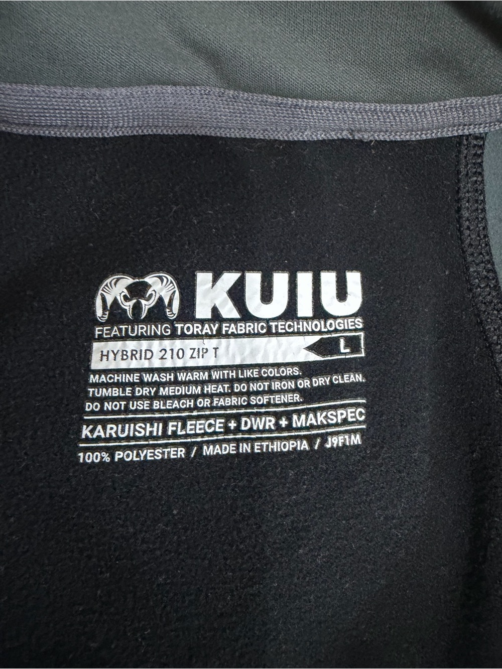 KUIU Hybrid 210 Zip T Smart Fleece Men’s Large - Picture 4 of 10
